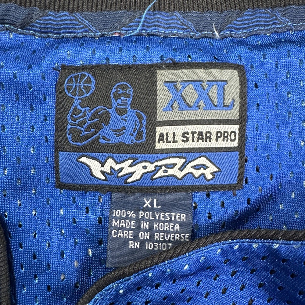 VTG Y2K All Star Pro Basketball Jersey Men 2XL Blue Gradient Hip Hop Dazzle - Picture 2 of 16